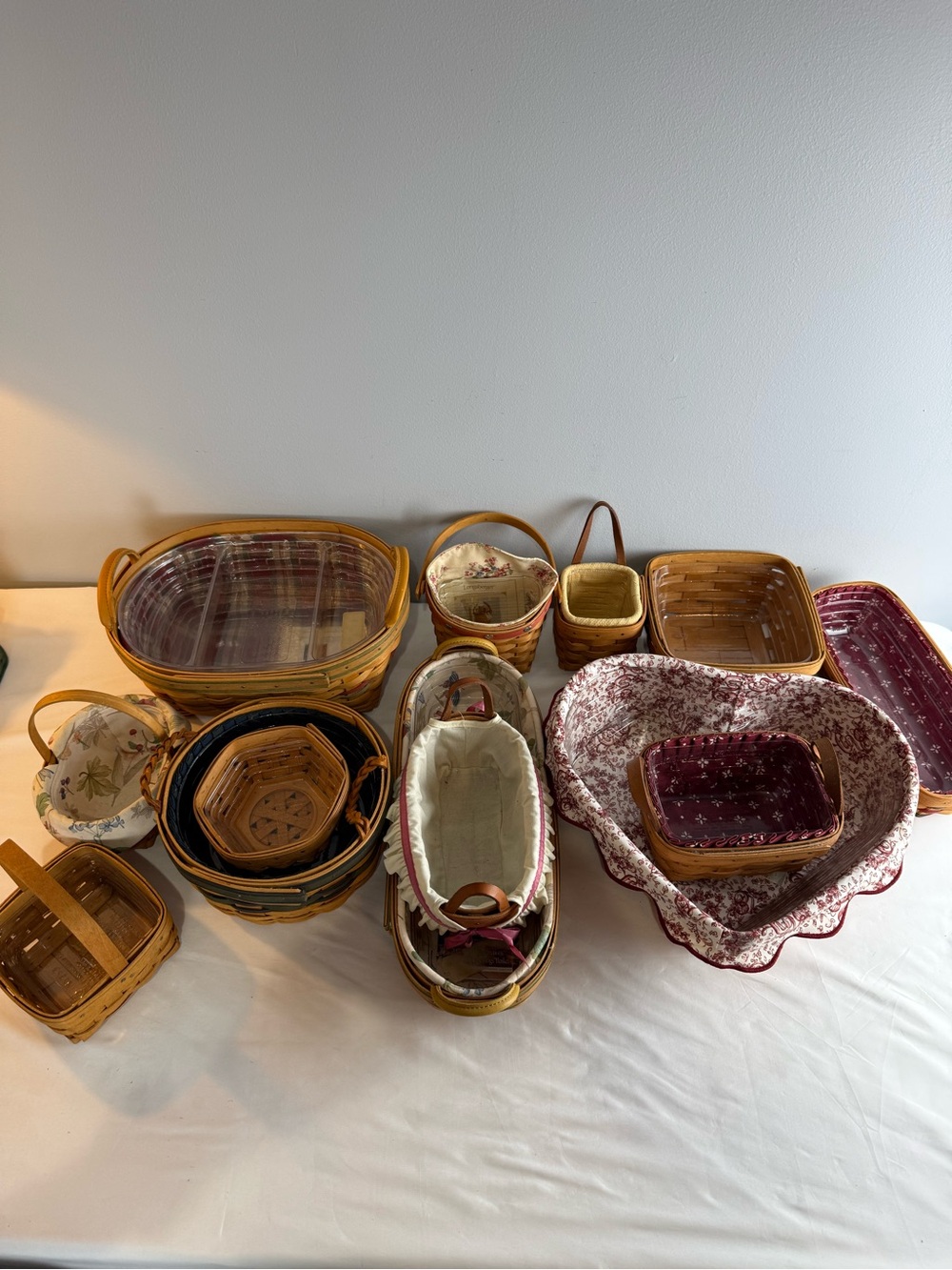 13 Woven Baskets Collection with/without Linings1990-2000’s various sizes